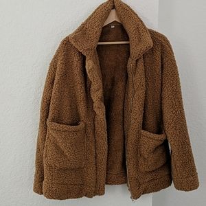 Soft cozy teddy jacket